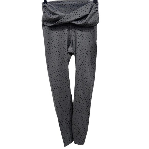 Nike Women's Yoga Twist-Waist High-Rise 7/8 Length Leggings Gray/Black Dot Sz M - Picture 1 of 9